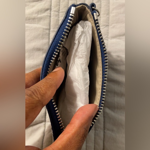 Brahmin Blue Croc-Embossed Change Purse - Picture 5 of 6